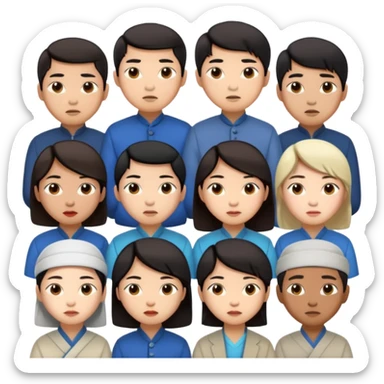 urban background, a economic asian people say no to rejection of traditional norms, sticker