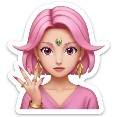 Pokemon with nails and earrings sticker