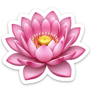 lotus flower with a pink bow on top sticker