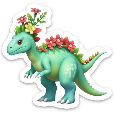 Meganium-Amaura-fakemon (full body) sticker