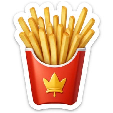 French fries sticker