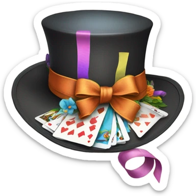 mad hatter tophat sticker