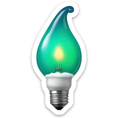 Christmas light bulb sticker