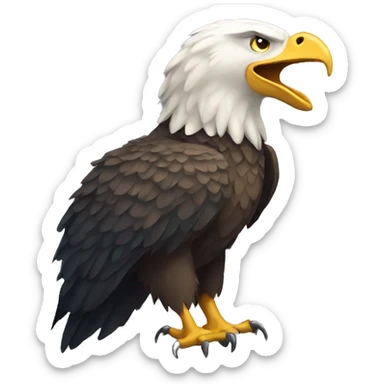 eagle with crocodile's head sticker