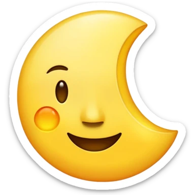 HALF MOON SHINING WITH flashes emojis  sticker