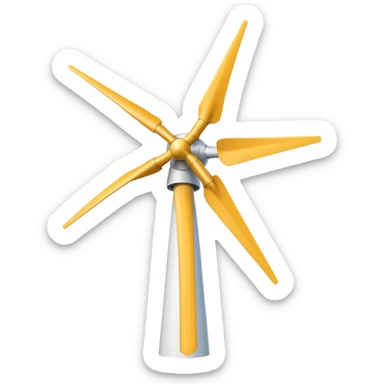 a white wind turbine sticker