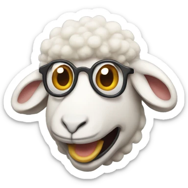 Funny sheep clown sticker