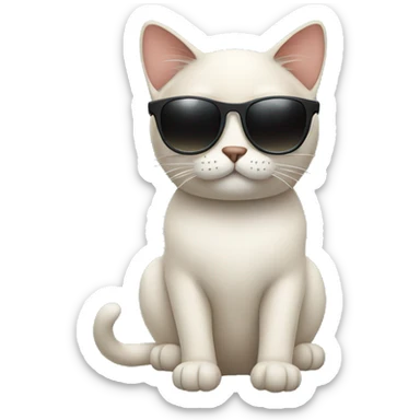Cat with sunglasses sticker