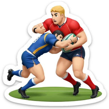 dominant rugby double tackle tackle sticker