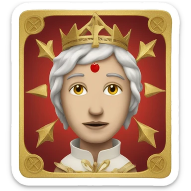 Red tarot card sticker