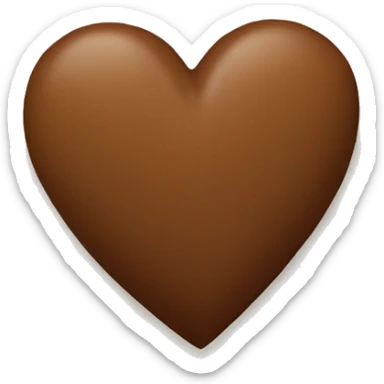 Brown heart sticker