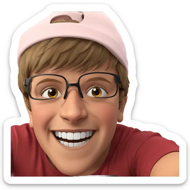 smiling selfie with glasses sticker