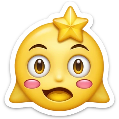 A emoji drooling with star eyes sticker
