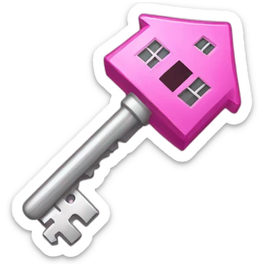 pink-house-key sticker