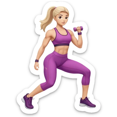 girl working out glutes sticker