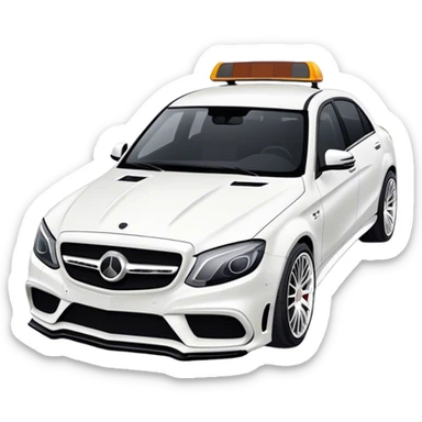 White car brabus sticker