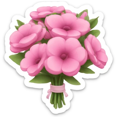 pink bouquet sticker