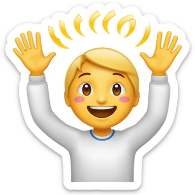 un emoji qui fait des youyou ou zagrouta sticker