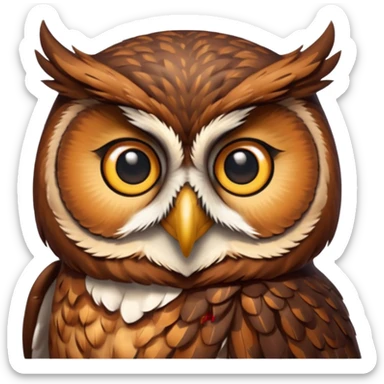 writing owl sticker