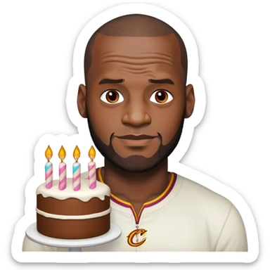 can you make a lebron bald and with a cake sticker