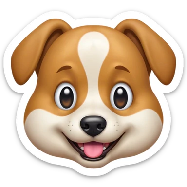 Cinematic Comical Domestic Dog Portrait Emoji, Head tilted dramatically with an exaggeratedly amused expression, featuring a striking coat with a playful glimmer and wide, expressive eyes brimming with humorous disbelief, Simplified yet hilariously expressive features, highly detailed, glowing with a slightly sassy glow, high shine, dramatic yet playful, stylized with an air of cheeky mischief, soft glowing outline, capturing the essence of a spirited and over-the-top dog that looks ready to side-eye its way into internet fame instantly! sticker