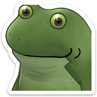 Frog with Italian mustache  sticker