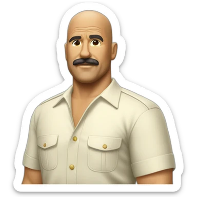 bald magnum pi without mustache hawaii sticker