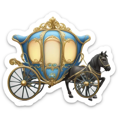 Cinderella Horse and carriage sticker