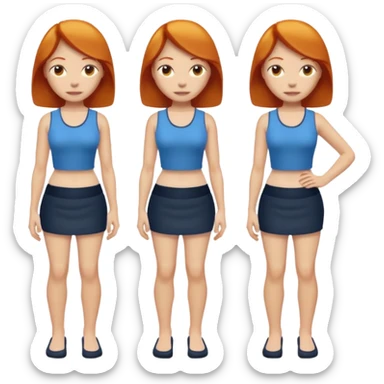 ginger woman posture sticker