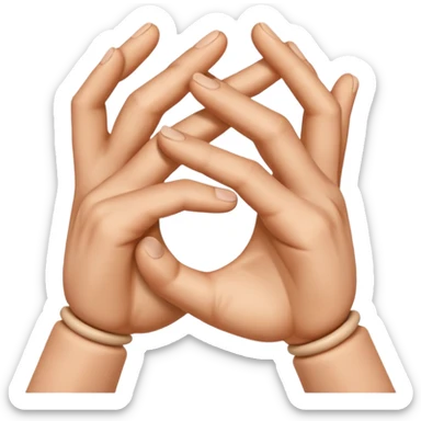 two hands gesturing a strangling an invisible subject sticker