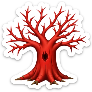 red thorn tree sticker