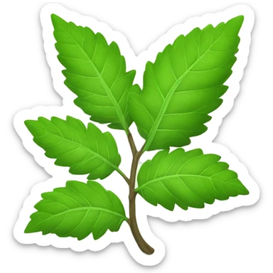 Indian tulsi plant emoji green sticker