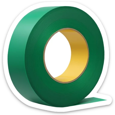 make warm light Green wide tape rolling on the floor sticker