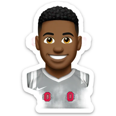 Giannis with a Ohio state logo sticker