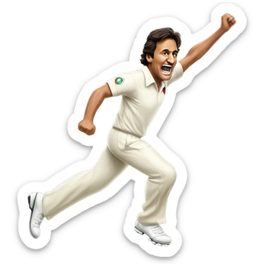 imran khan’s bowling leap sticker