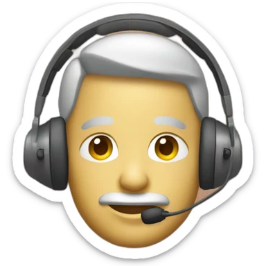 Headset wearing headset sticker