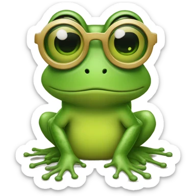 Grenouille avec lunette sticker