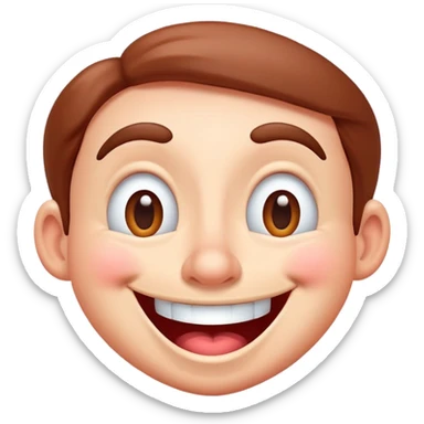 Silly and goofy face sticker