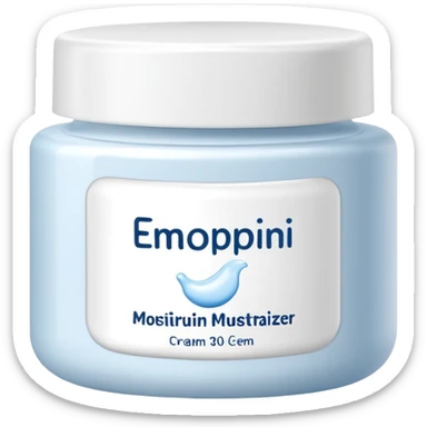 body moisturizer cream pot with label sticker