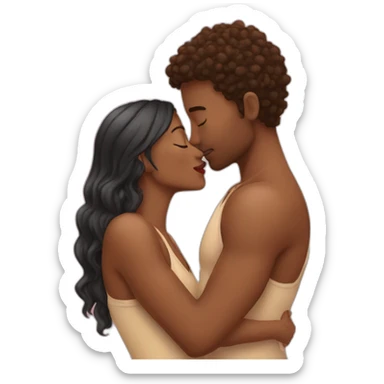A couple kissing sensually sticker