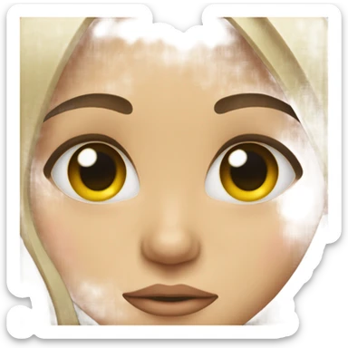 girl with tears covering her eyes sticker