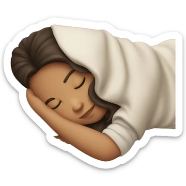 Brunette girl sleeping sticker