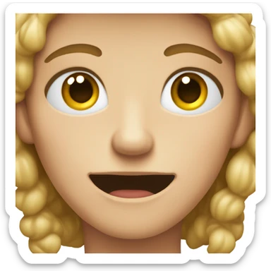 Svarthårig tjej som är irriterad  sticker