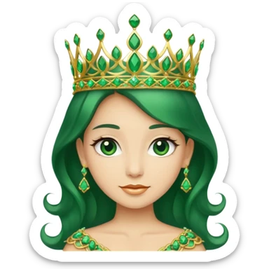 Create me a detailed green Tiara that says Co-Owner Lia sticker