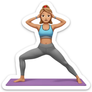 donna che fa yoga sticker