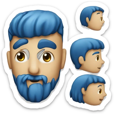 Fidanzati che si baciano cuore blu  sticker