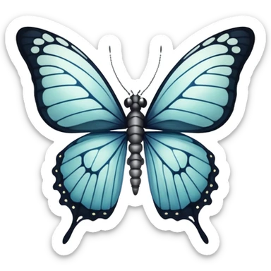 X-ray skeleton of butterfly sticker