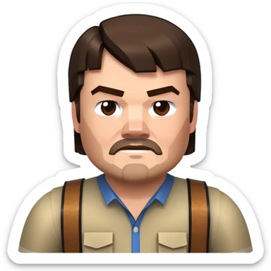 Jack Black as Steve in the Minecraft movie  sticker