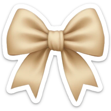 Beige bow sticker