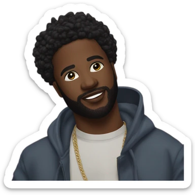 Damso qui fait 🖖🏾 et qui ne sourir pas sticker